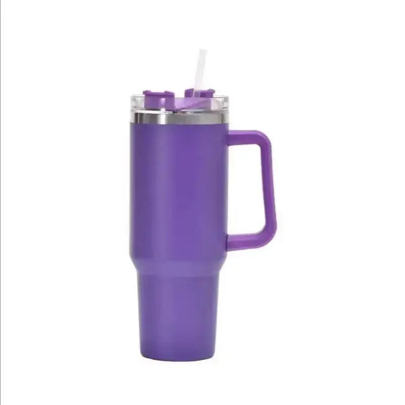 40oz Insulated Tumbler with Handle & Straw, 1200ML Travel Coffee Cup-7