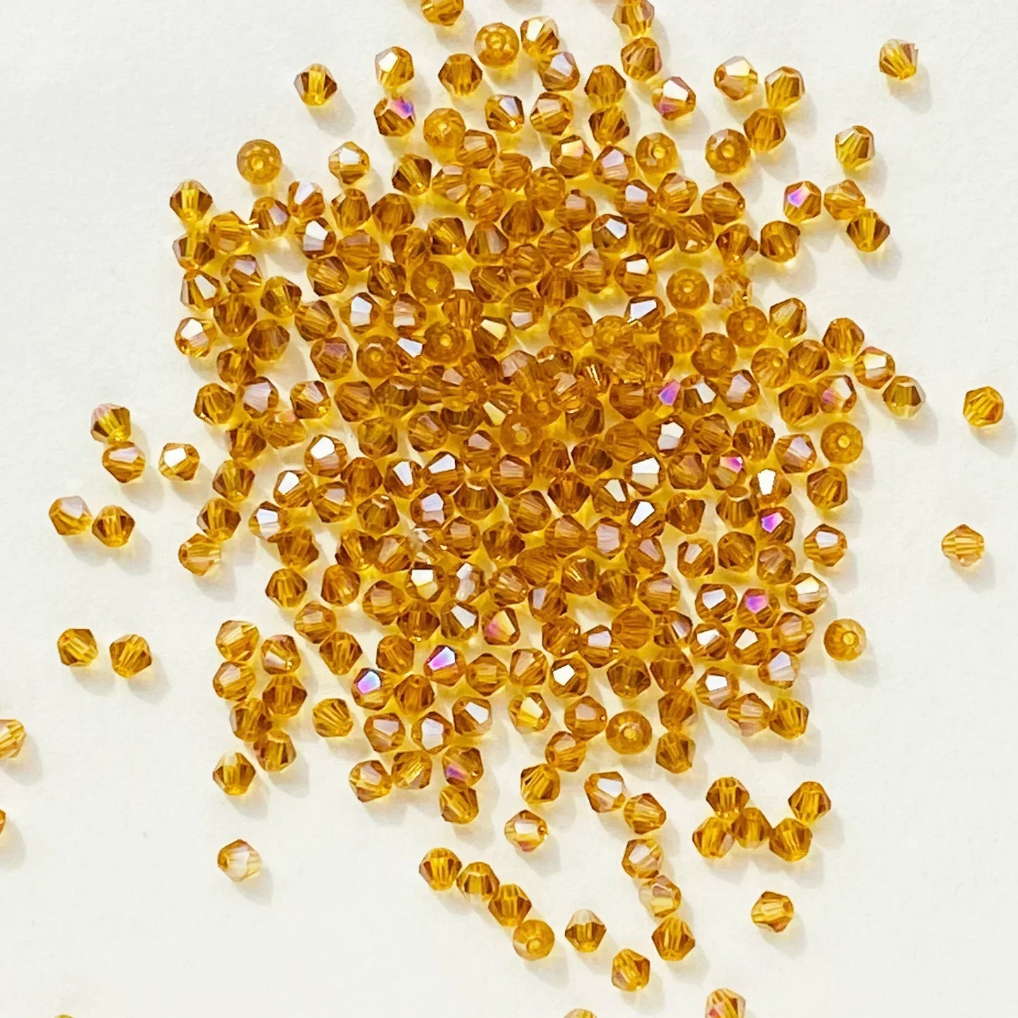 100pcs Multicolor Crystal Bicone Shaped Beads Loose Spacer Glass Beads for Jewelry Making Bracelet Necklace Earring Accessories
