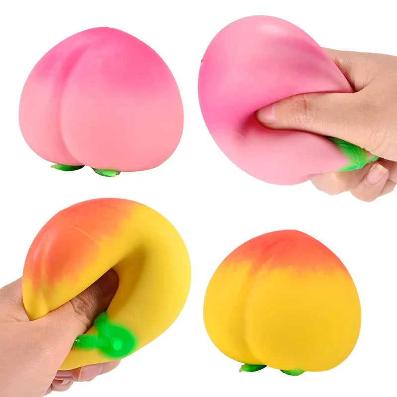 Soft Fruit Squishy Stress Relief Toy Set | Fidget Sensory Squeeze