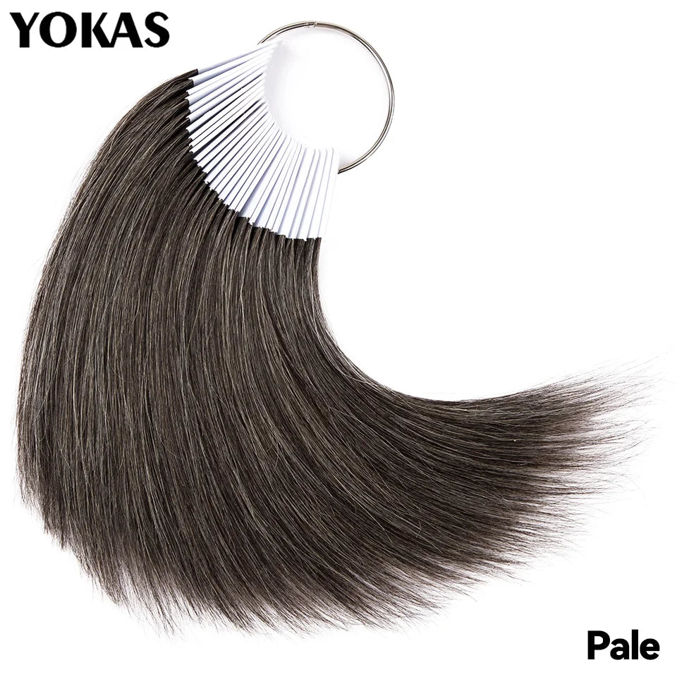 Hairdressing Salon Supplies Swatches Hair Rings for Braids Human Hair Paint Strands Color Ring for Painting Test Sample YOKAS