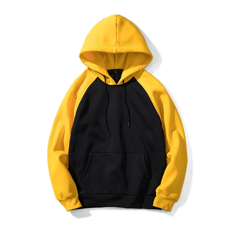 Brand Quality Loose Patchwork Hoodies - Two Tone Street Fashion