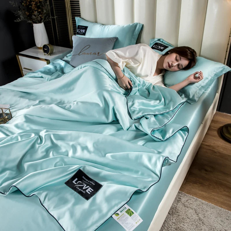 Summer Mulberry Ice Silk Comforter Duvet Insert Luxury Blanket