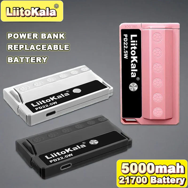 LiitoKala PB-L01 22.5W Portable Power Bank With Replaceable Battery-0