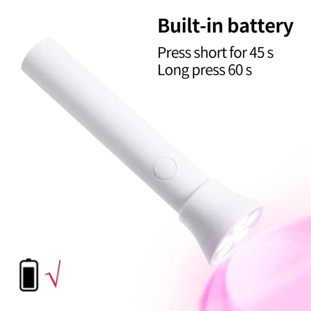 Portable Nail Dryer Lamp UV LED Nail Light Quick Drying Light for Curing All Nail Gel Rechargeable Home Manicure Tools