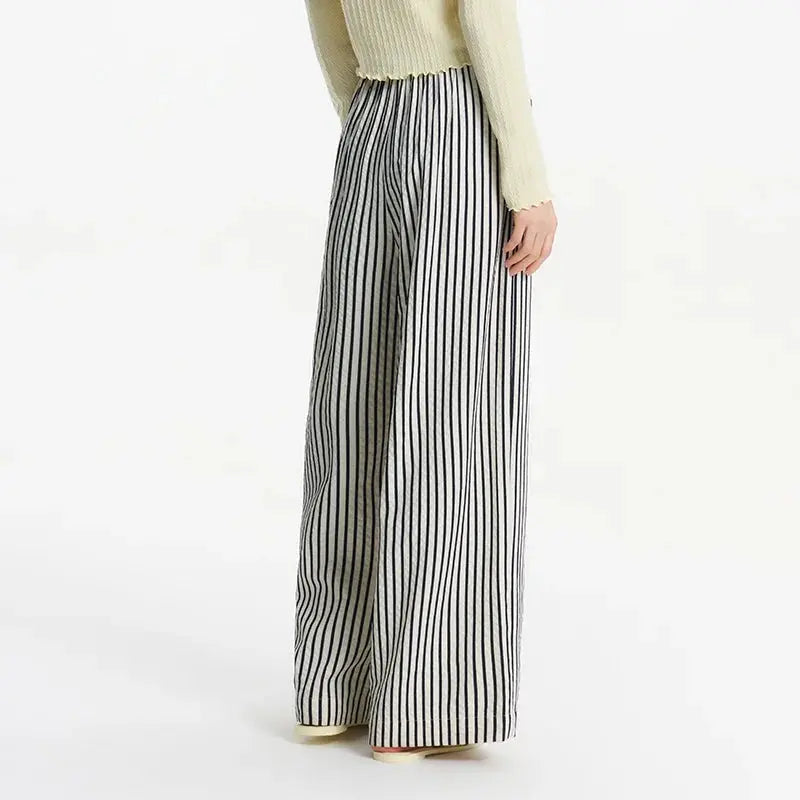 Women's Striped Wide Leg Pants