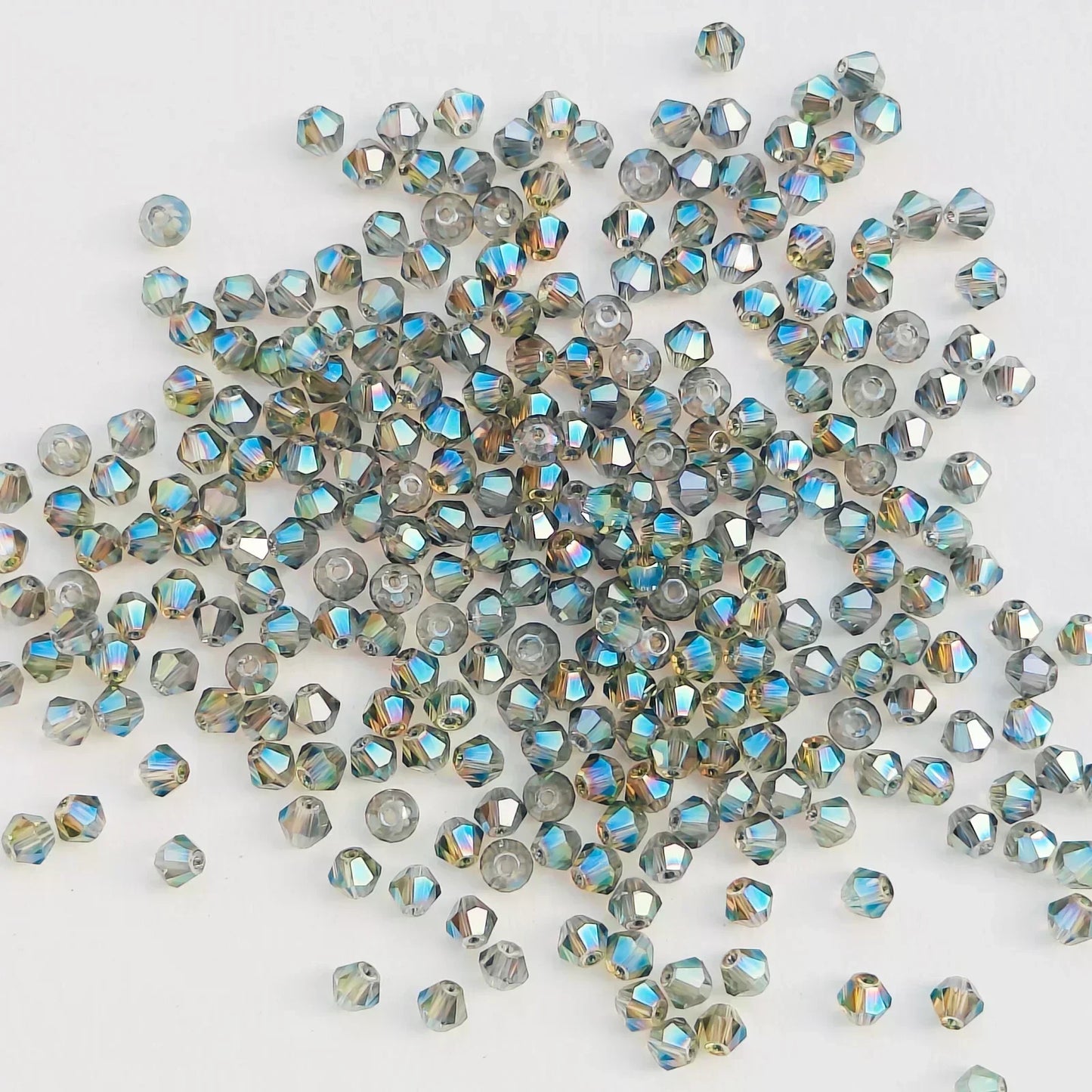 100PCS Bicone Crystal Glass Bead Colorful Loose Spacer Glass Bead for Jewelry Making DIY Necklace Earrings Bracelets Accessories