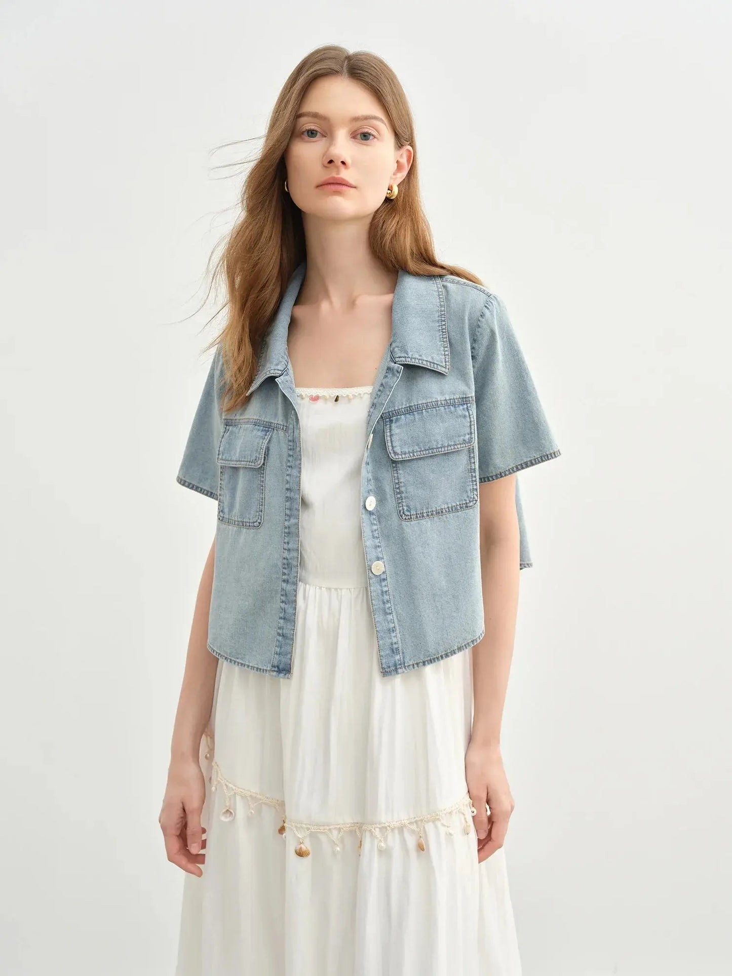 Summer Suspender Dress & Denim Jacket Set