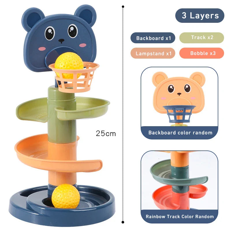 Montessori Push Pop Rolling Ball Track