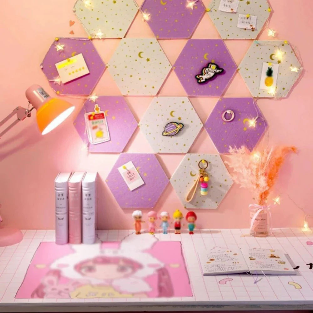 Hexagonal Felt Board Wall Tile