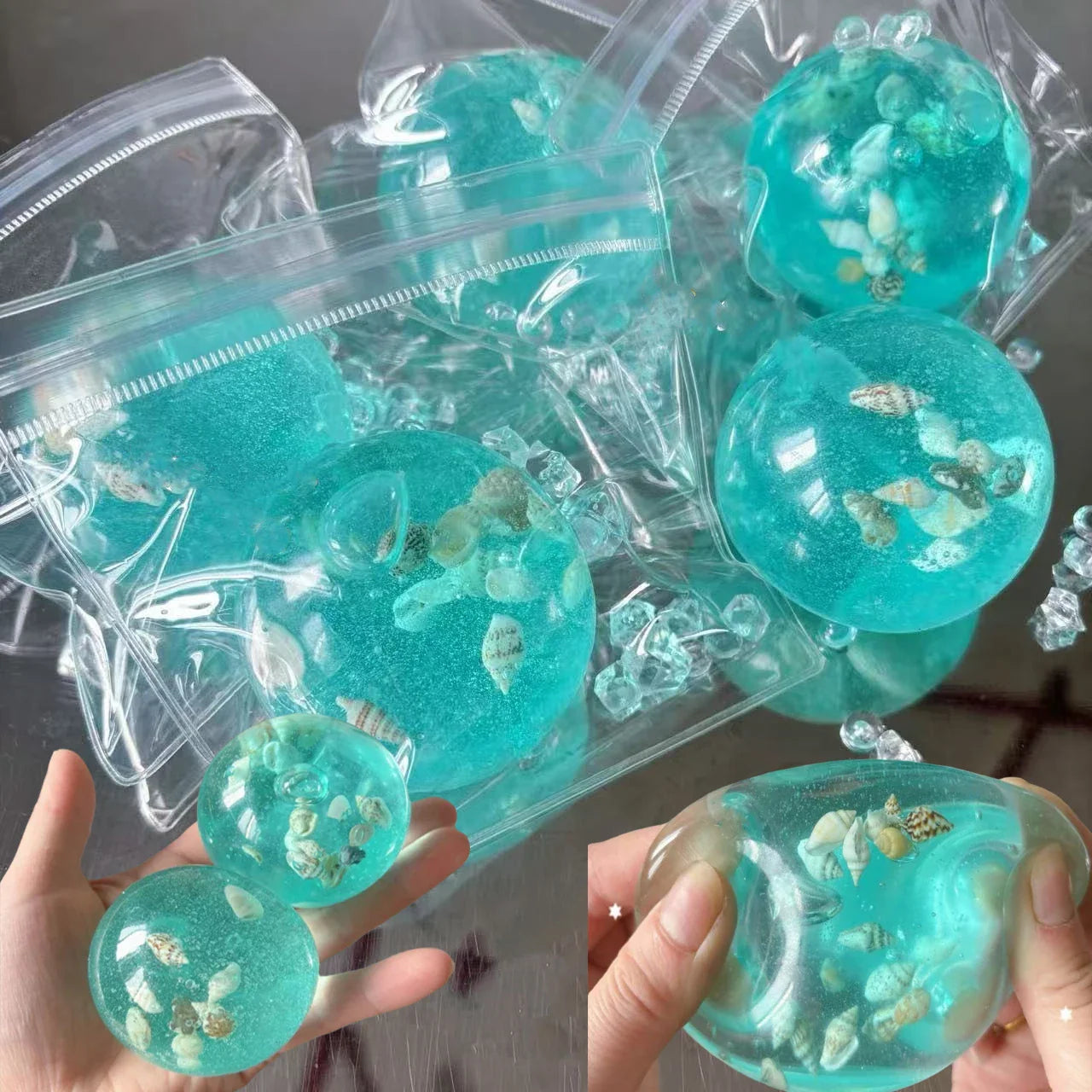 Adult Squishy Ocean Stress Ball | Maltose Water Ball Fidget Sensory Toy