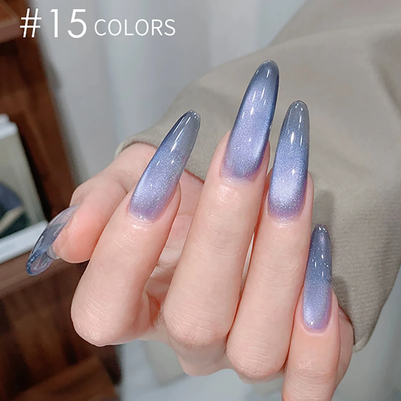 MIANEL 1-18pcs12ML Summer Hot Selling Rainbow Candy Colorful Cat Eye Gel Nail Polish New Porcelain White Glass Beads Nail Polish