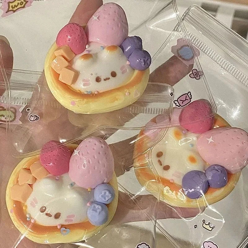 Kawaii Egg Tart Squishy Toy | Stress Relief Fidget Toy