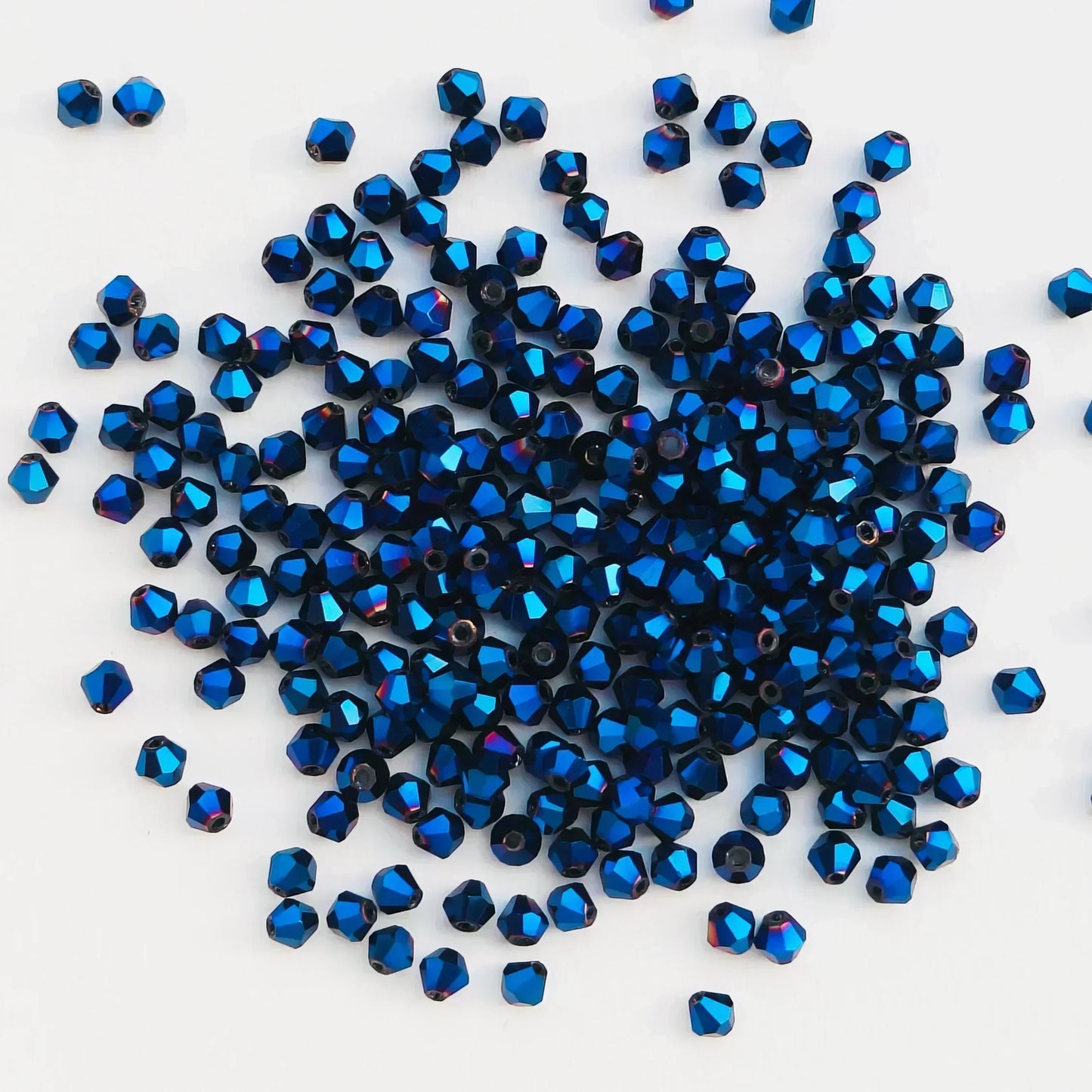 100PCS Bicone Crystal Glass Bead Colorful Loose Spacer Glass Bead for Jewelry Making DIY Necklace Earrings Bracelets Accessories
