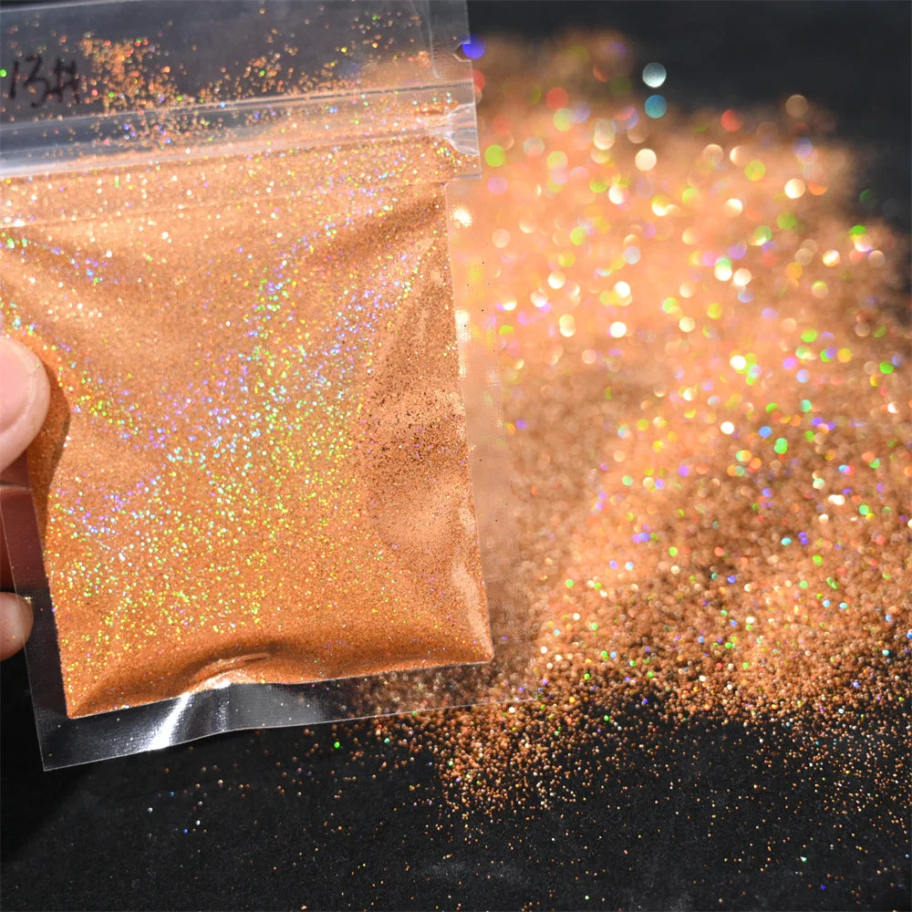5g Laser Holographic Bulk Glitter Nail Shining Sparkly Pigment Loose Fine Glitter Reflective Gel Polish Accessories Nail Powder