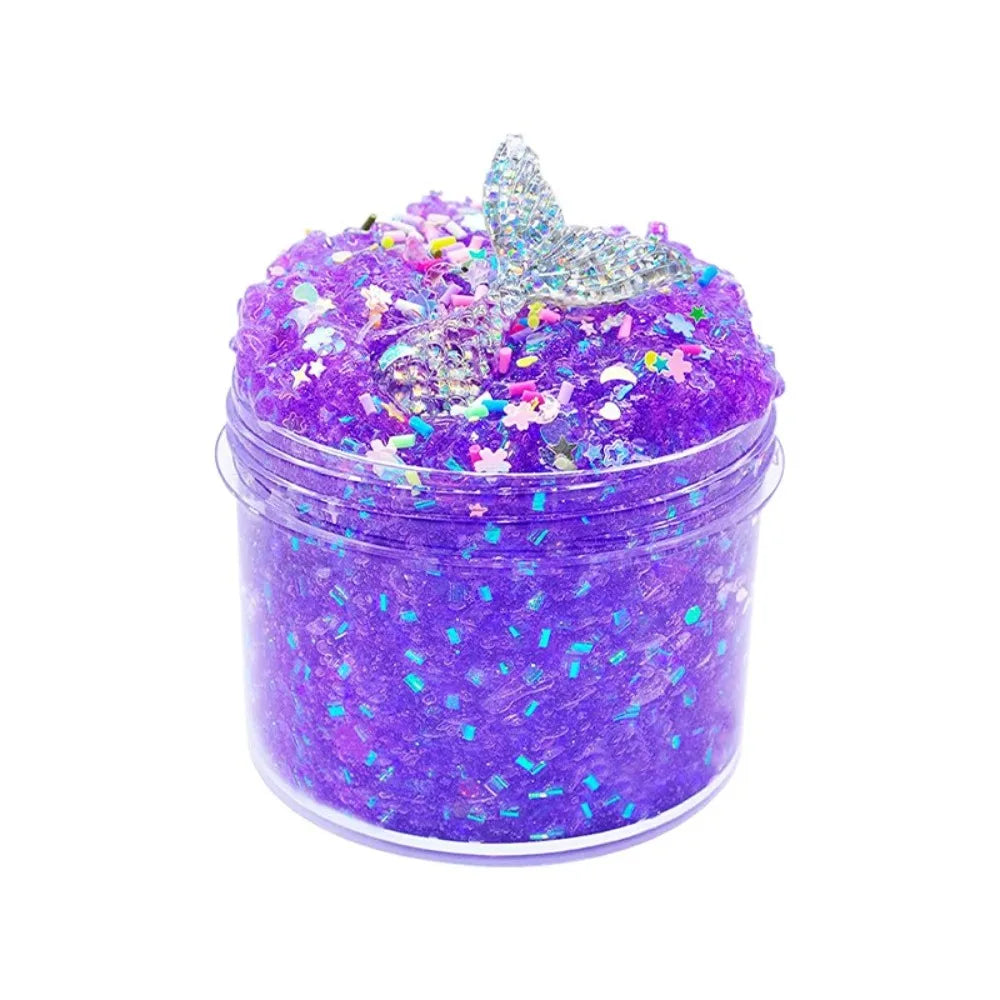 Clear 70ml Slime Kit Super Soft Non-Sticky Crystal Slime Stress Relief Party Favors Crunchy Slime for Girls Boys