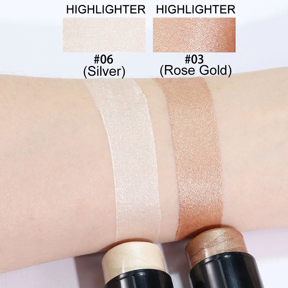 Highlighter & Bronzer Stick Gesigverhelderende Blusher Rouge Verbloemer Pen Langdurige Korrektor Neusskadu Kontoerering Skoonheidsmiddels 