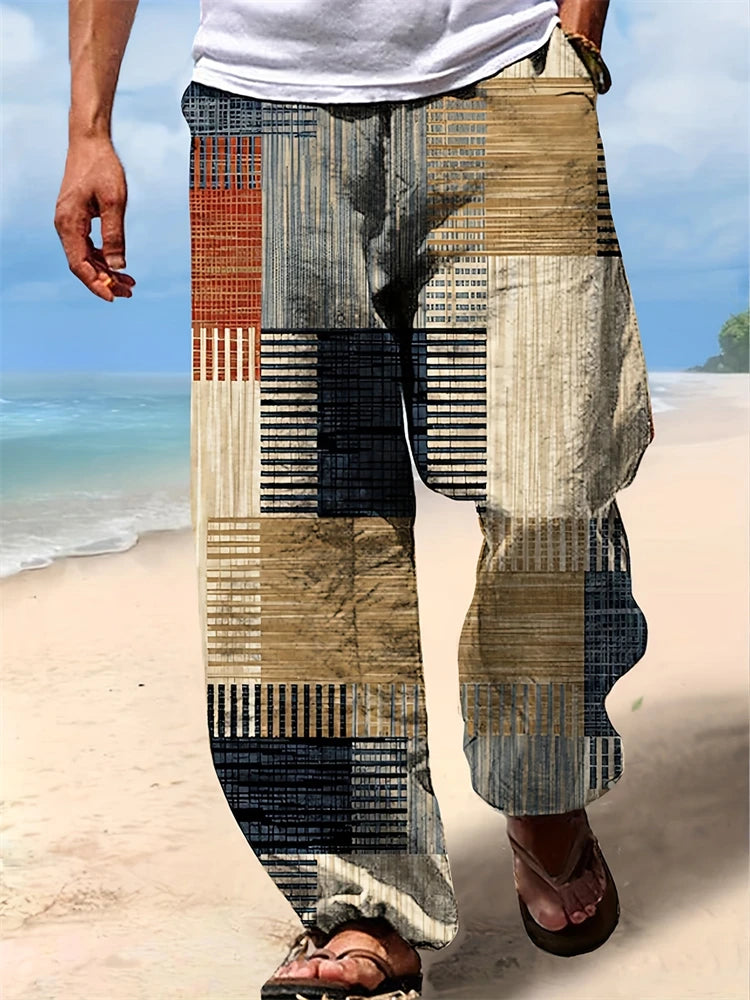 2025 Spring And Summer New Graffiti Drawstring Long Men's Sweatpants 3D Printed Beach Pants Men's Clothing Ground Casual Pants