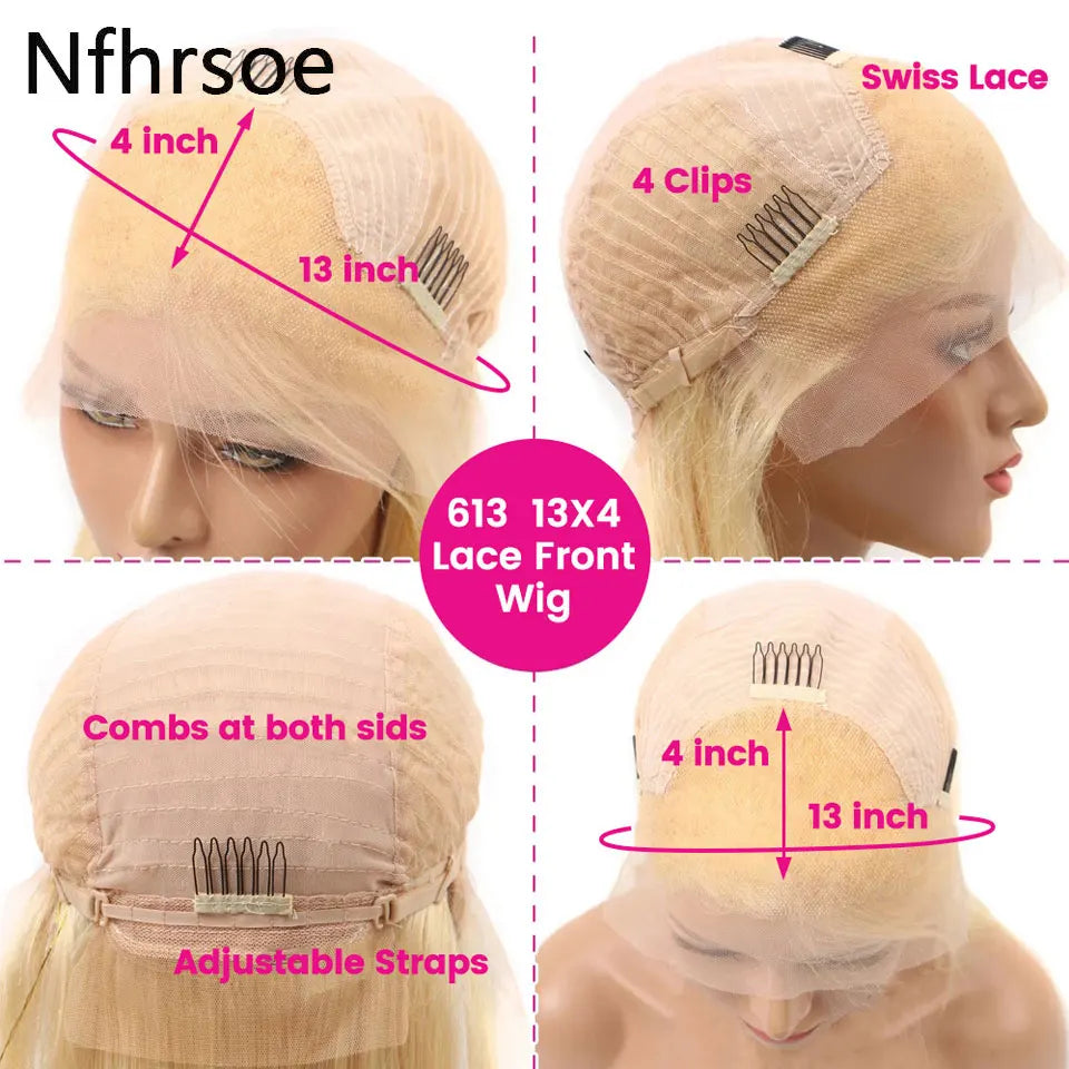 Cosplay Colored Green Grey Pink Blue Red Body Wave 28 Inches 13x4 HD Lace Frontal Wigs Brazilian Human Hair Wig For Women