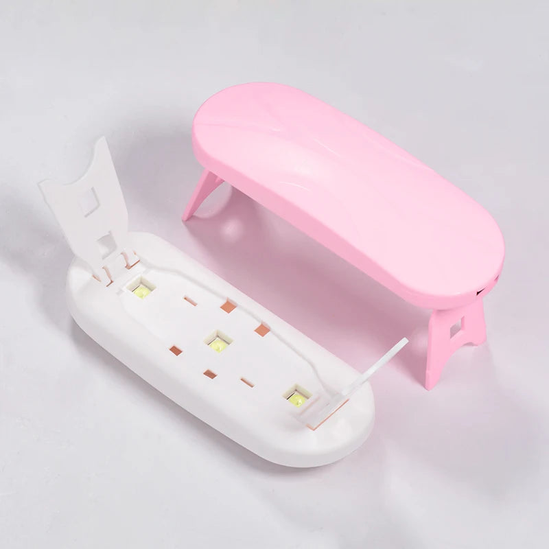 6W Mini Nails Dryer Machine Portable 3 LED UV Manicure Lamp Home DIY Use Nail Lamp For Drying Polish Varnish With USB Cable