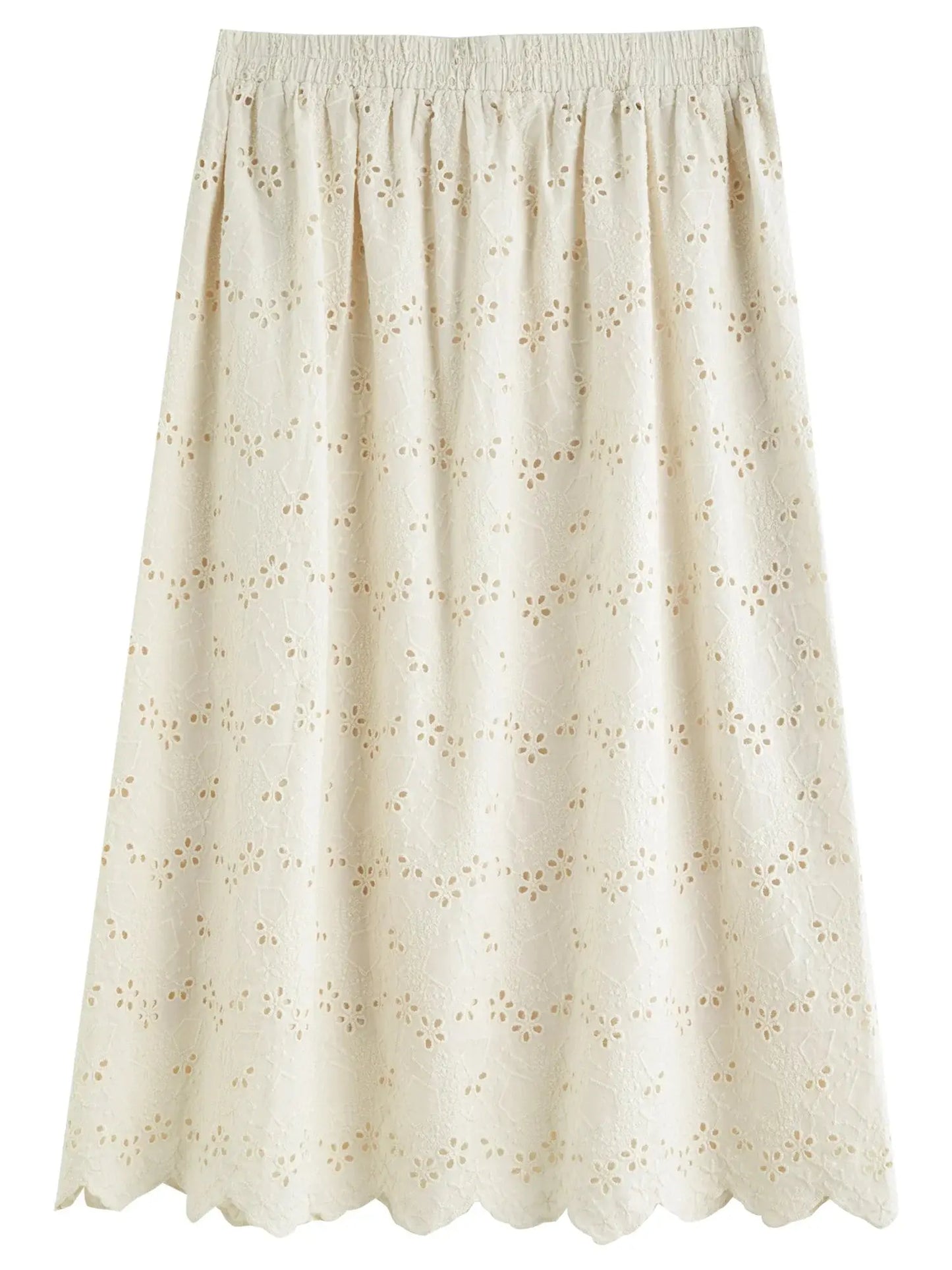 Textured Midi Skirt & Tank in Ivory