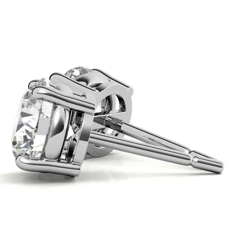 1.50 CTW Lab-Grown Diamond Stud Earrings – G/VS Clarity, 14k Gold Over Sterling Silver, White or Yellow Gold