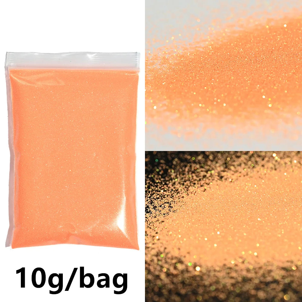 5g Laser Holographic Bulk Glitter Nail Shining Sparkly Pigment Loose Fine Glitter Reflective Gel Polish Accessories Nail Powder