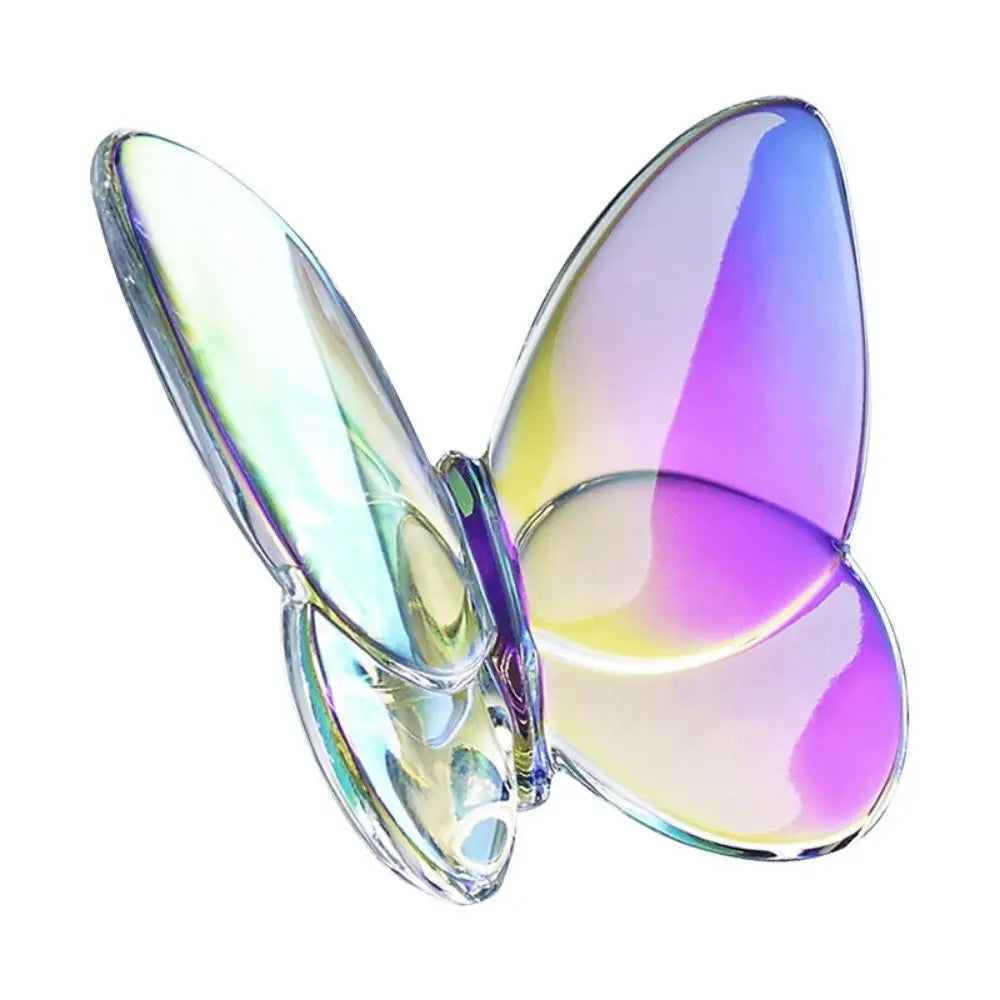 Multiple Color Crystal Butterfly Figurines Reflective Clear Crystal Glass Butterfly Ornament Vivid Super Winkling