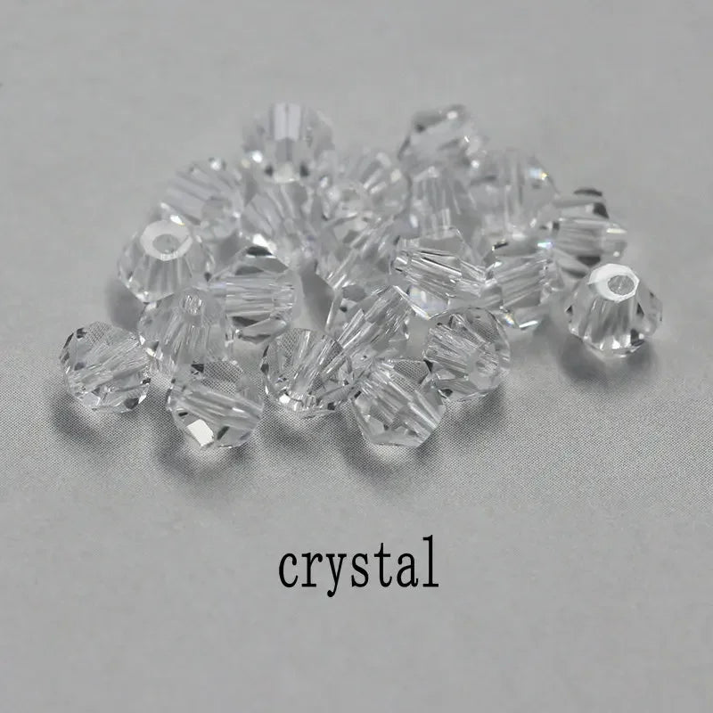 200pcs Glass Bicone Beads 4mm Crystal Beads Jewelry Making Supply for DIY Projects, Bracelets, Necklaces, Earrings