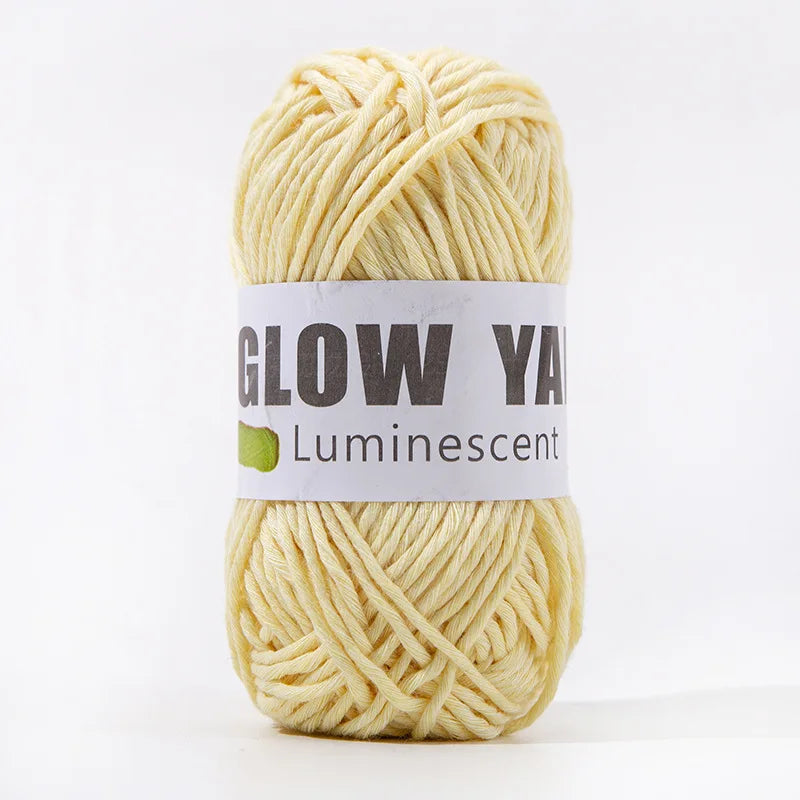 50g Novel Functional Yarn Glow In The Dark Polyester Luminous Chunky Yarn 2mm for Hand Knitting Carpet Sweater Hat Wool Yarn 80m