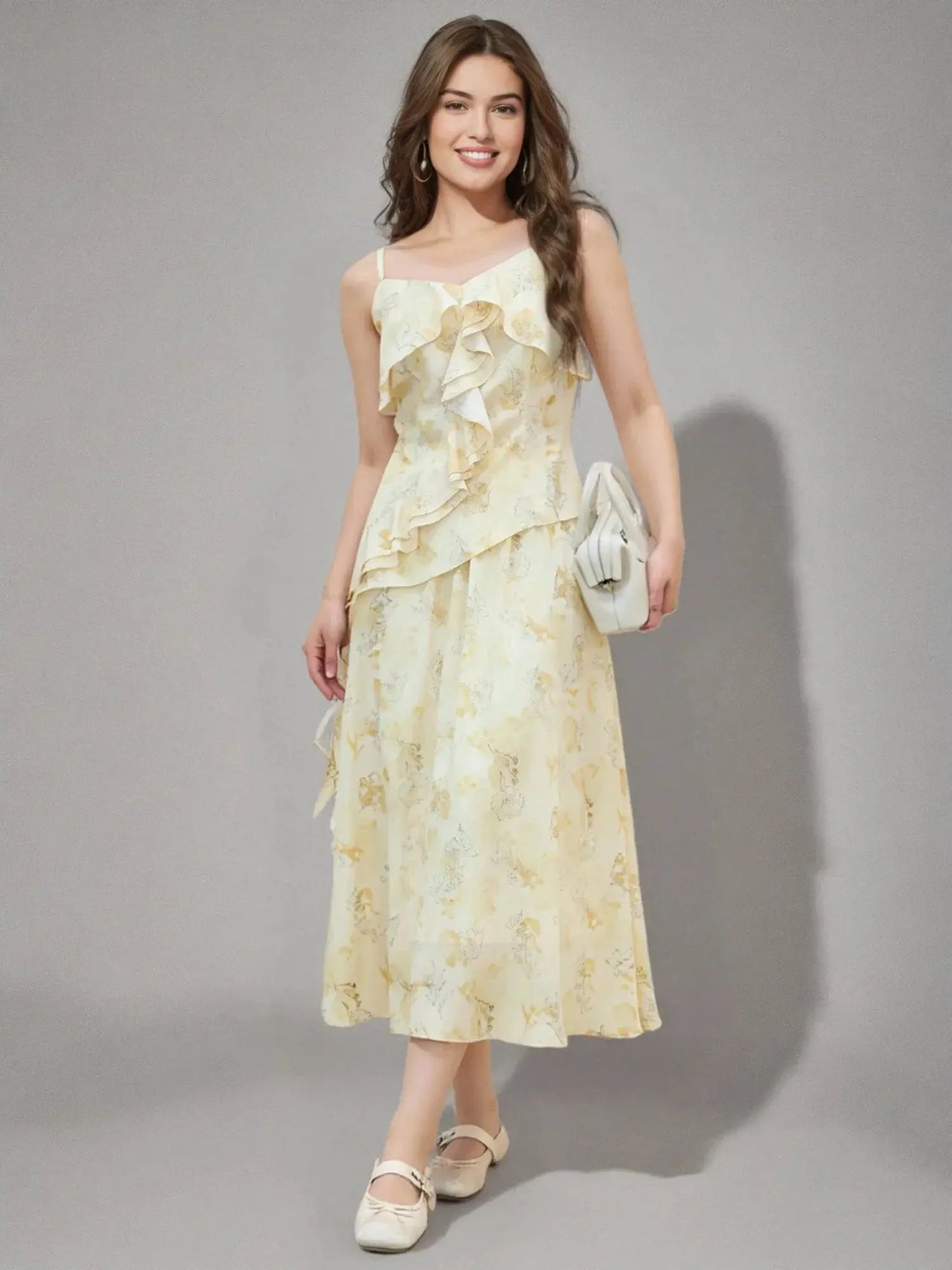 Plus Size Ruffled Top and Skirt Ensemble