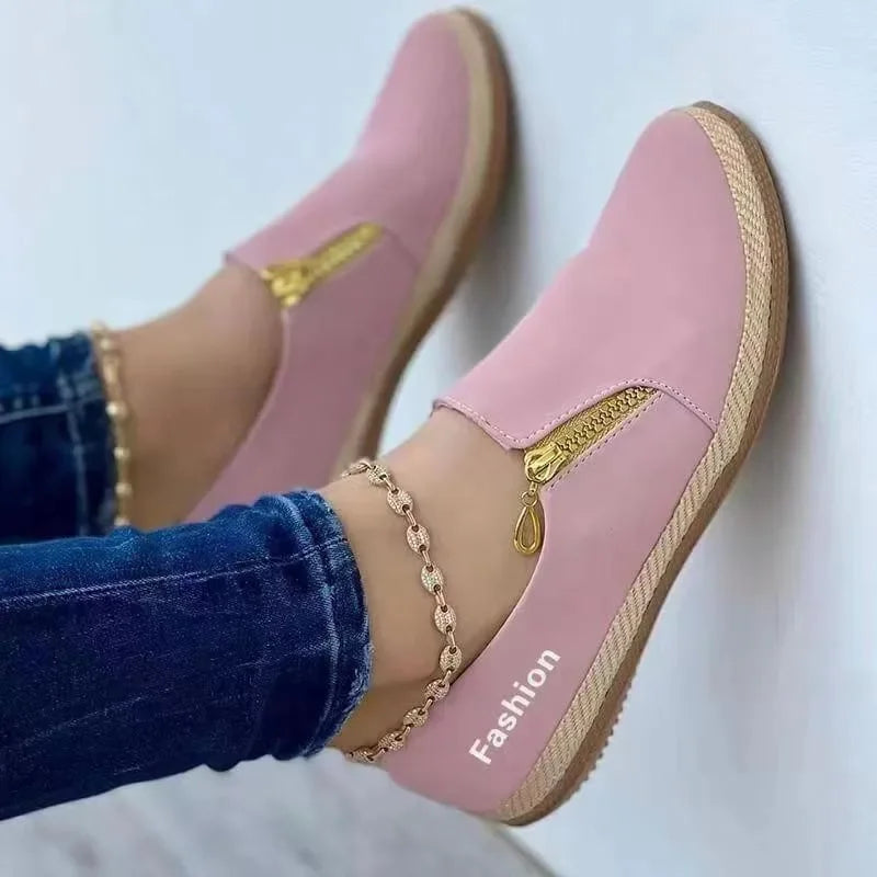 Black Flats Women's Sports Shoes Spring Summer Designer Walking Casual