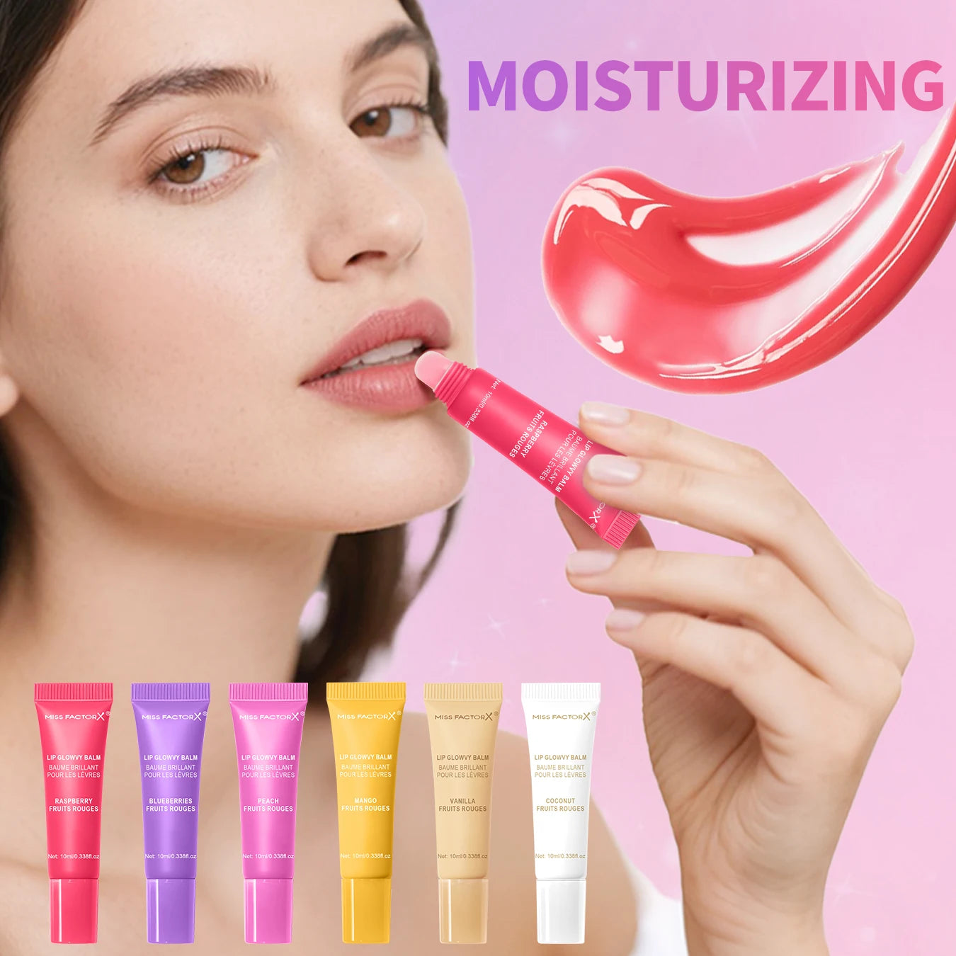 Miss FactorX Lip Gloss Gift Set - 6 Colors Long-Lasting, Moisturizing Gloss Tubes