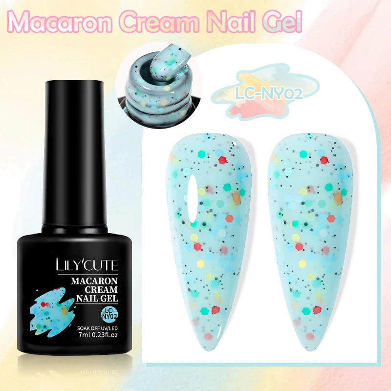 LILYCUTE 7ml Neon Reflective Nail Gel Polish Dark Flash Glitter Effect Fluorescent Gel Soak Off UV Gel Summer Nail Art Varnish