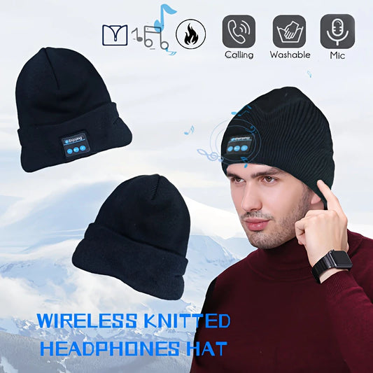 Winter Sports Bluetooth Hat Warm Beanie Music Wireless Bluetooth Headset Speaker Hats Wireless Earphones Cap Smart Headphones
