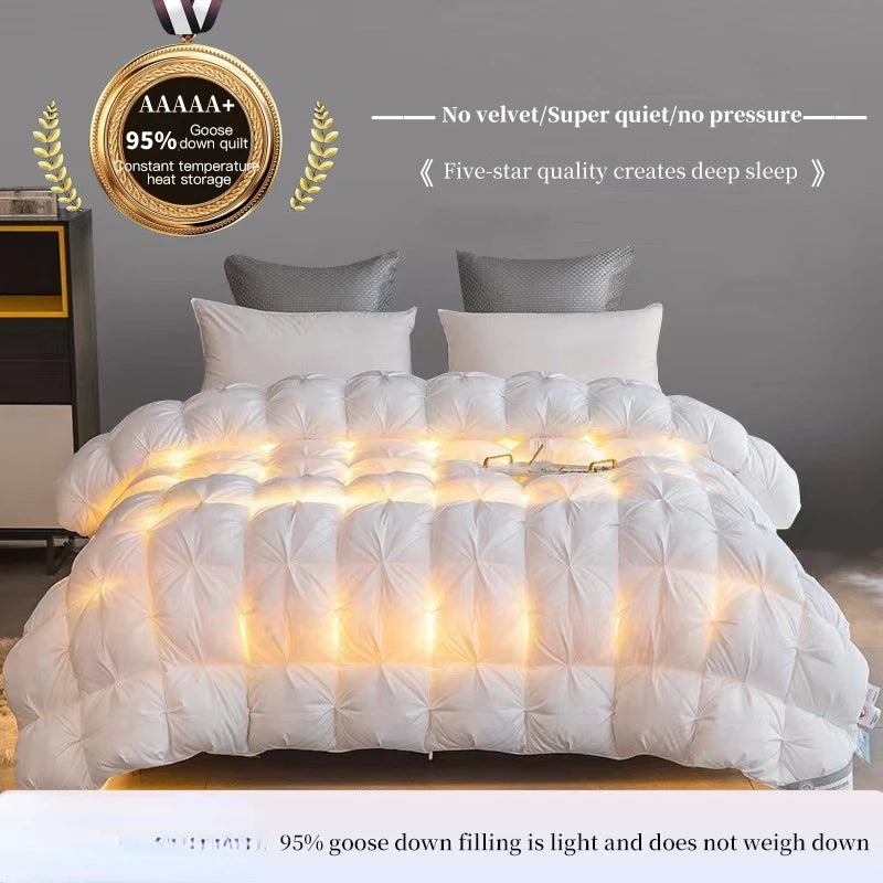 100% pure cotton goose down comforter, five-star hotel down comforter, winter thick comforter, spring and autumn comforter