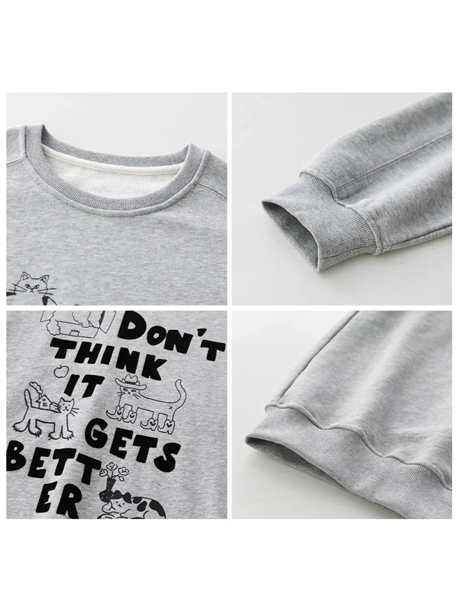 Preppy Plush Pullover Long Sleeve Autumn Top