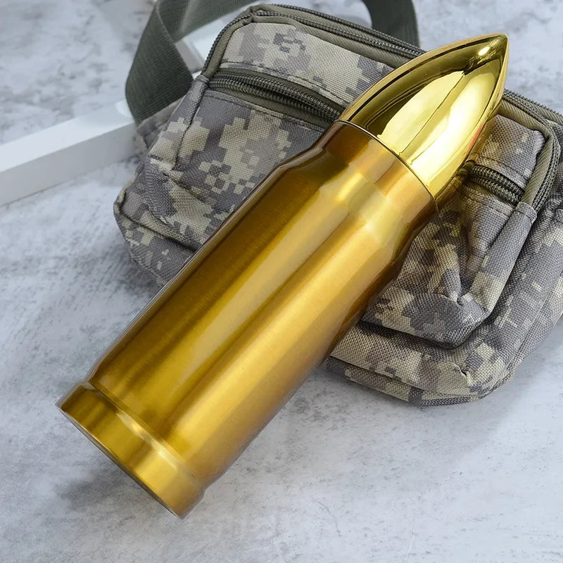 NEW 500ml Bullet Shape Thermos Bottle Large Capacity Stainless Steel Water Bottle Portable Vacuum Flasks Thermos Cup for Coffee
