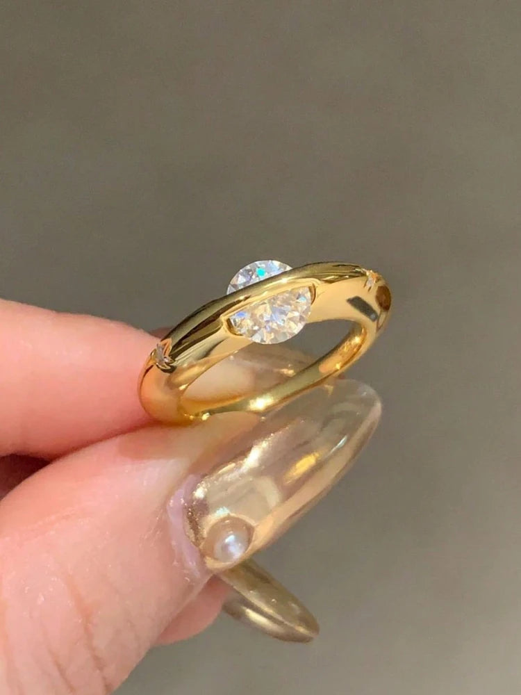 925 Sterling Silver Fashion Planet Around Advanced White Zircon Ring For Women Wedding Party Daily High Quality Fine Jewelry
