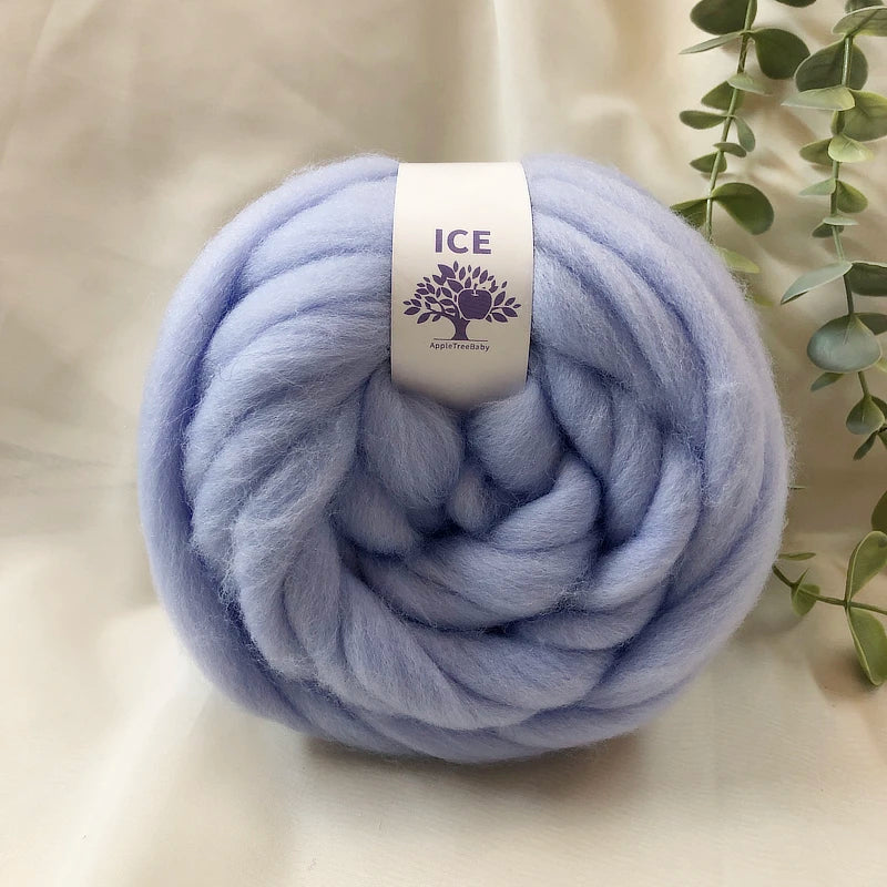 100g Giant Chunky Knitting Yarn - Icelandic Roving Imitation-Wool Super Soft for Arm Knit Crochet DIY Sweater Scarf Hat Projects