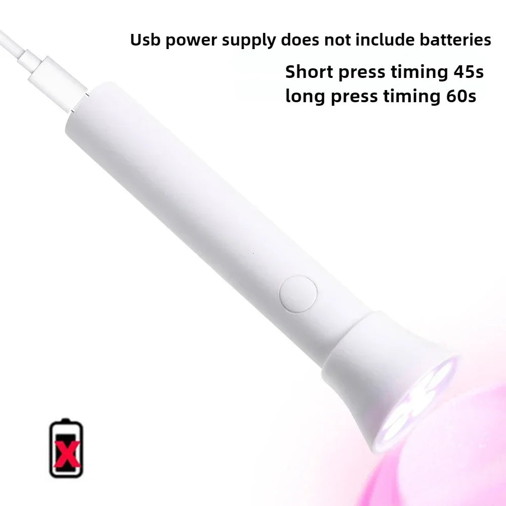 Portable Nail Dryer Lamp UV LED Nail Light Quick Drying Light for Curing All Nail Gel Rechargeable Home Manicure Tools