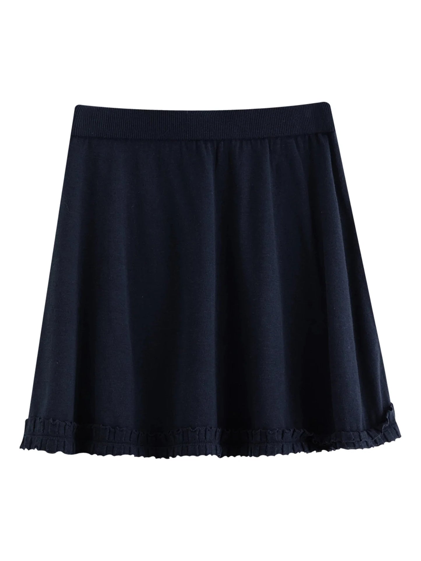 Stylish Trimmed Knit Set Off-Shoulder Top & Mini Skirt