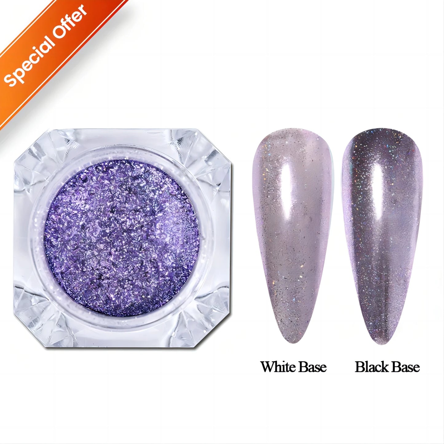 1Box Moonlight Nail Powder Silver Fine Glitter Metallic Effect Pigment UV Gel Polish Dust Aurora Nail Decorations