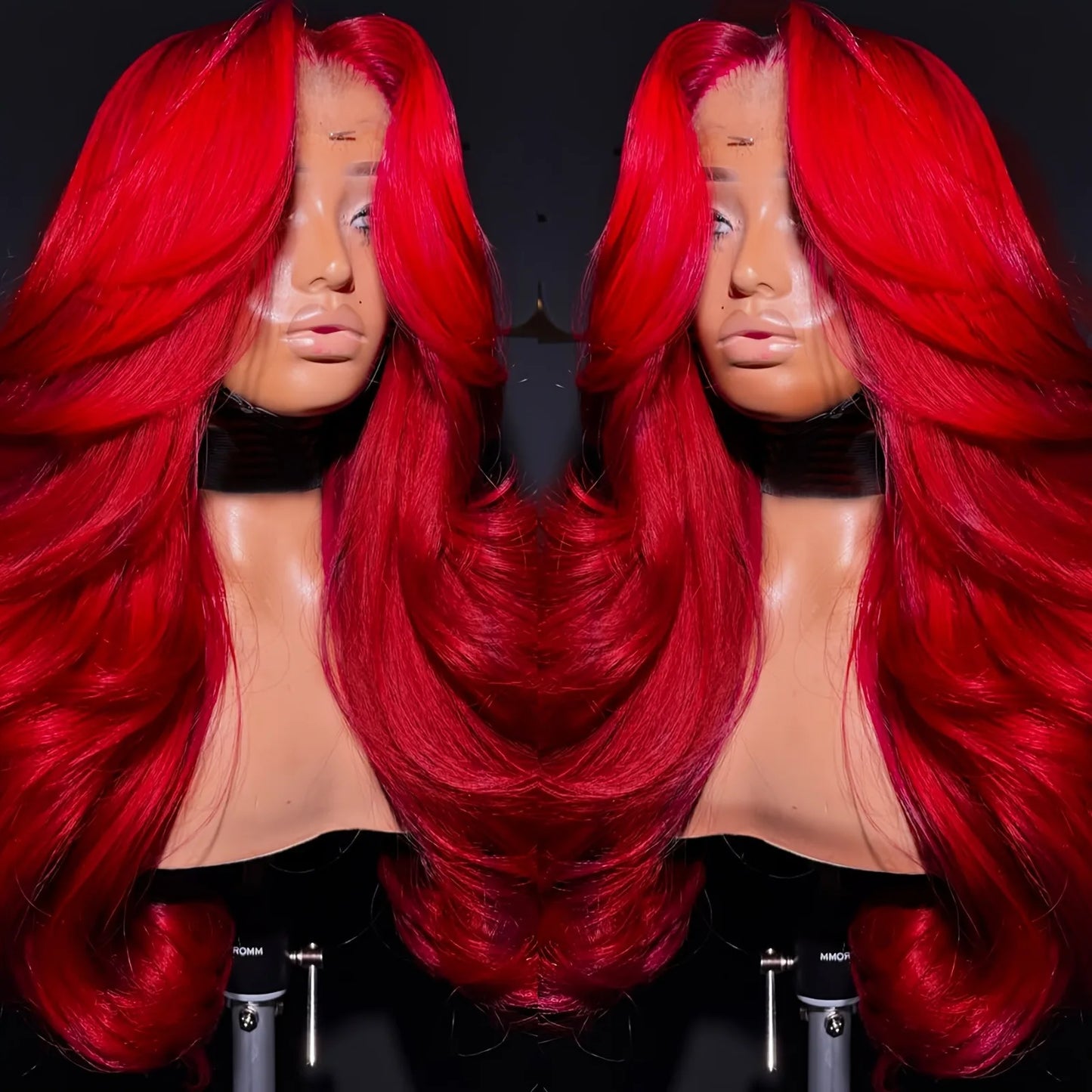 13X4 HD Transparent Lace Wig Red Body Wave Lace Front Wig 220% Density Burgundy Lace Front Wig Pre-plucked Bye Bye Knots Long