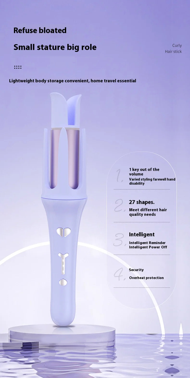 The electric curling iron does not damage the hair. The portable curling iron can create big waves comfortably and safely.