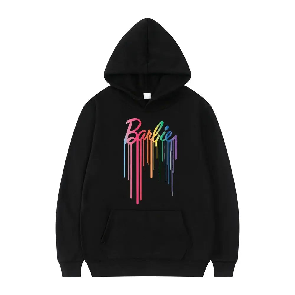 New 2024 Women's Dripping Paint Pullover Sweatshirt Spring Autumn M Size Comfortable Soft Fabric Casual Streetwear