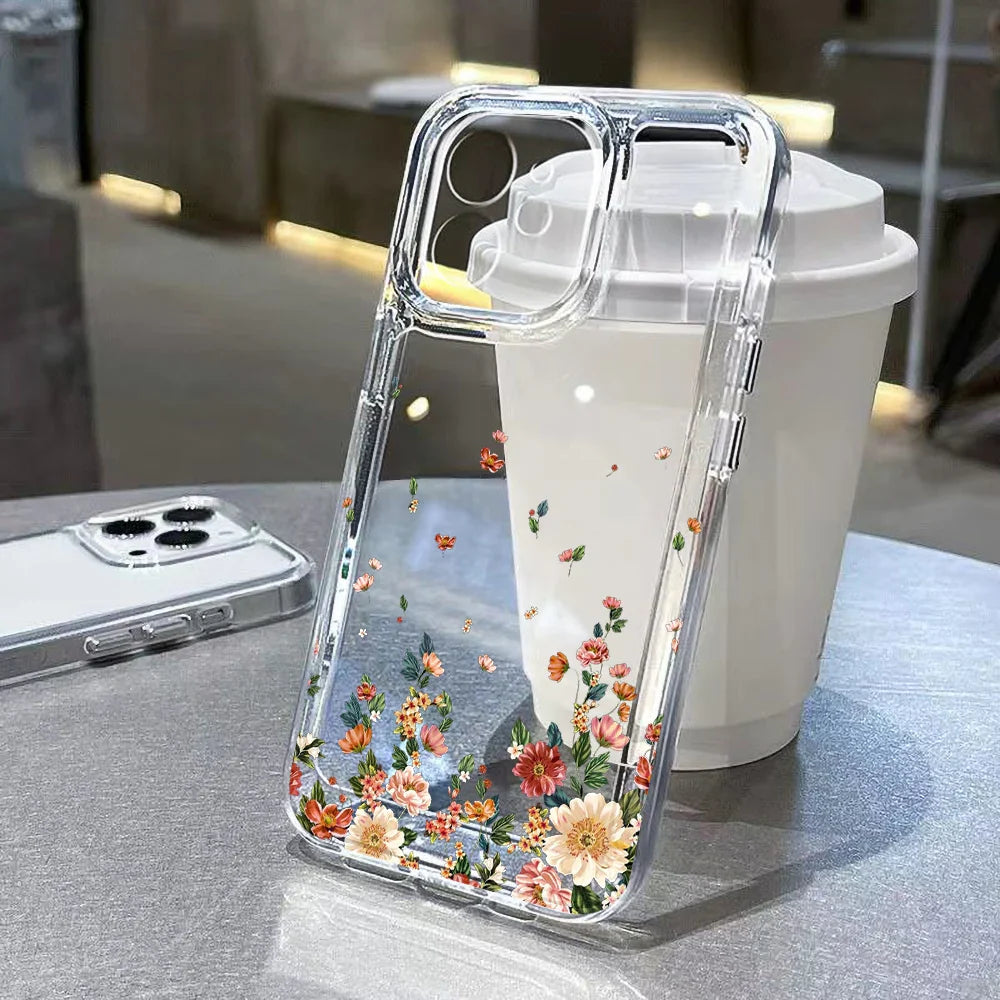 Flower Soft Clear Phone Case