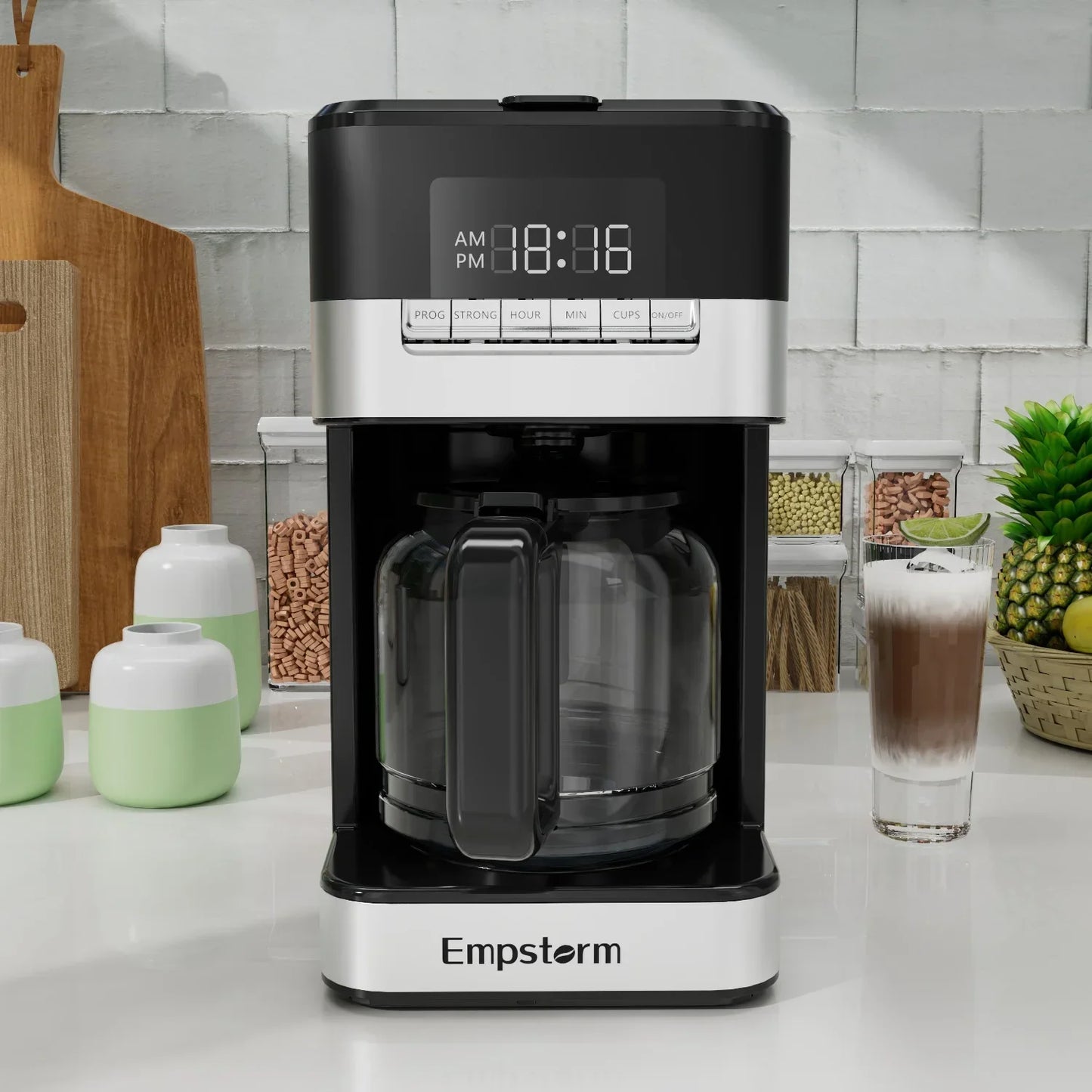American style keep warm function electric programmable single service drip coffee machine-1