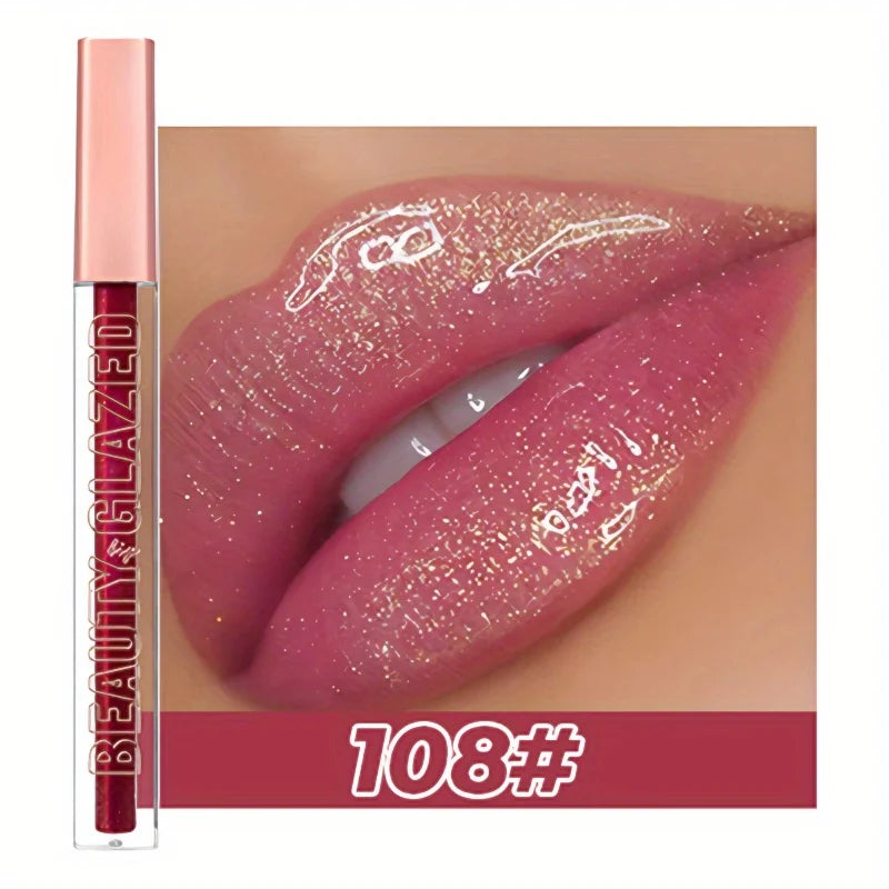 BEAUTY GLAZED - Golden Metallic Shimmer Lip Gloss