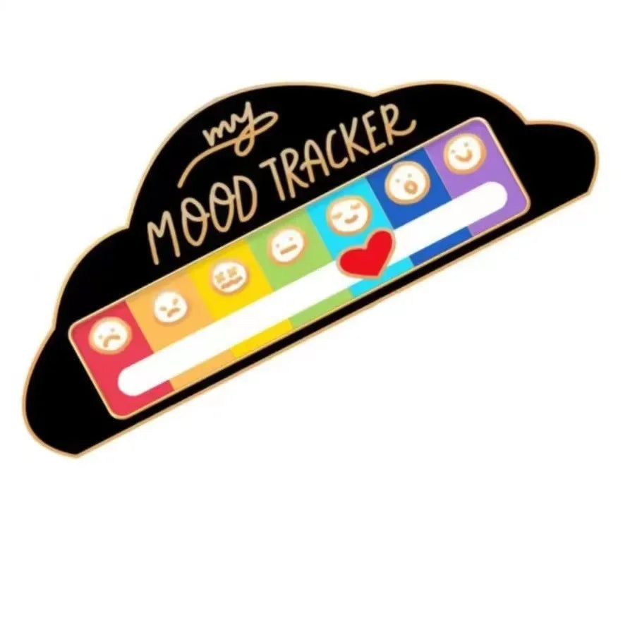 Mood Conversion Energy Brooch Can Slide My Social Energy Badge Expression Badge Men Women Pins for Backpacks Badges Metal Pines