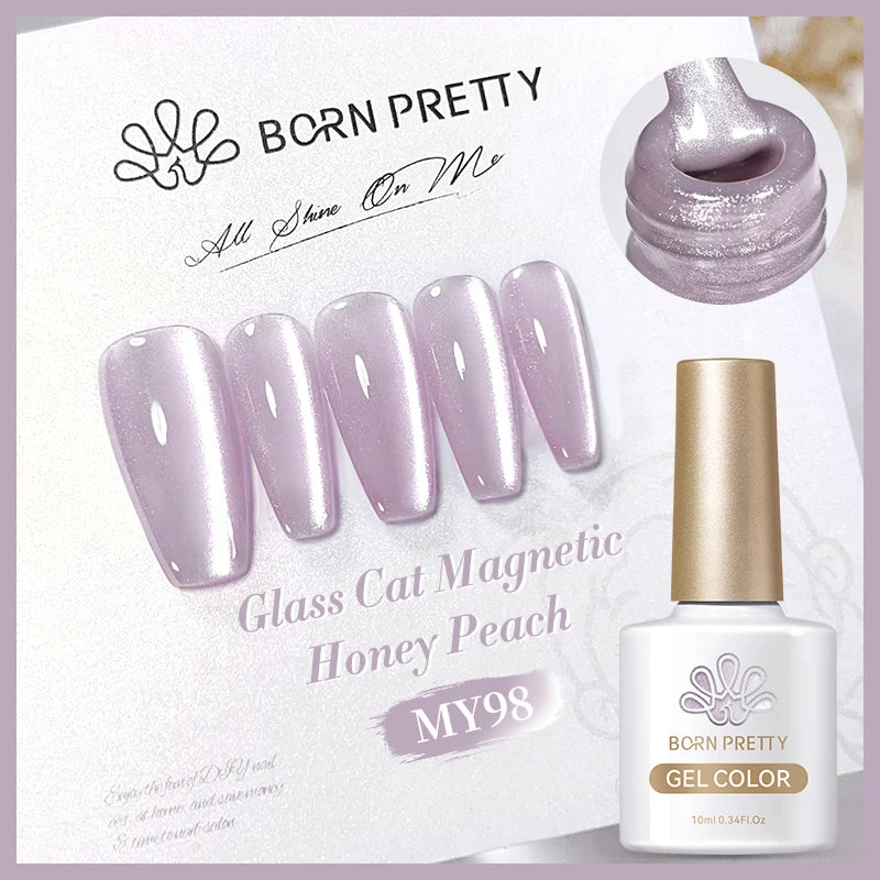BORN PRETTY 10ml Rainbow Auroras Cat Magnetic Gel Nail Polish Holographics Nail Gel for Manicure Design Varnis Semi Permanent